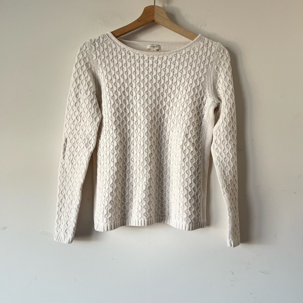 J. Crew Ivory Textured Knit Sweater - Picture 4 of 8